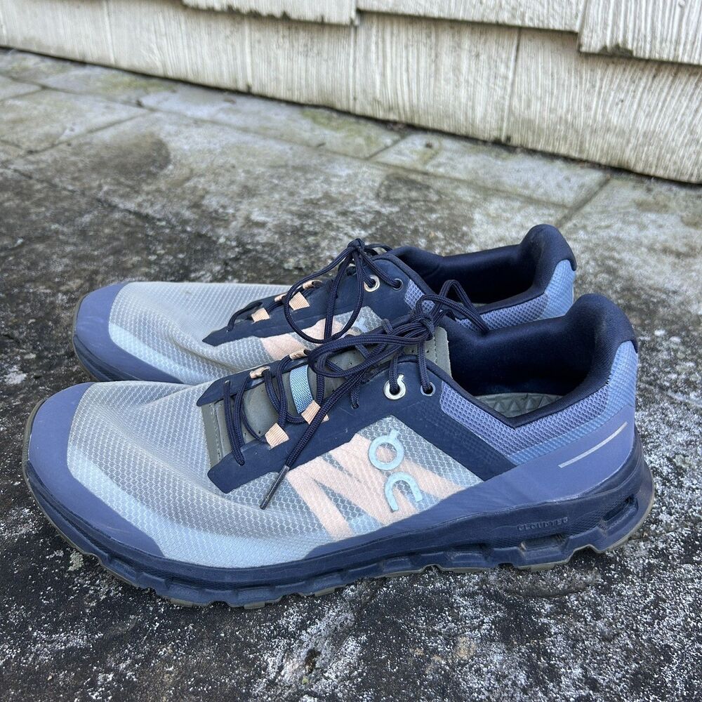ON CLOUD CLOUDVISTA MEN’S SIZE 9 US 8.5 UK 42.5 EU BLUE GREY RUNNING HIKING SHOE